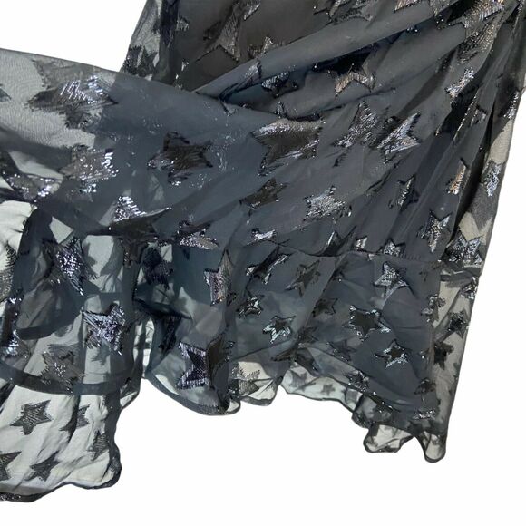 Aqua Star Dress Women's Black One Shoulder Enchanted Fit Flare size Medium NWT - Picture 7 of 15